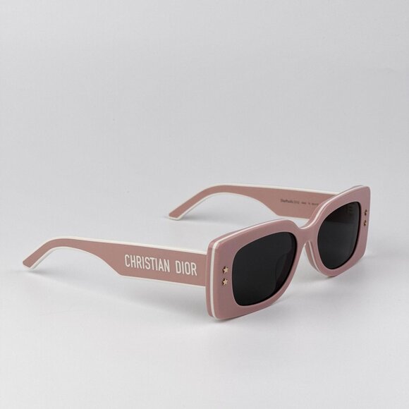 Dior DIORPACIFIC S1U Sunglasses – Pink & White Rectangle Frame | Model 40A0 main image 4